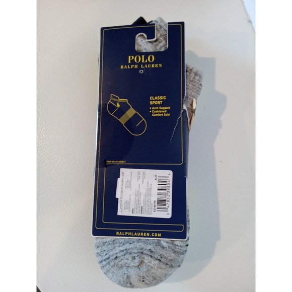 NWT Polo Ralph Lauren Mens 10-13 Classic Sport Low Cut Socks 3pk Green Black - Picture 2 of 6